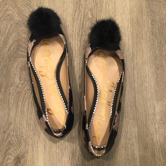 Sam Edelman Faux Fur Pompom Shoe - Picture 3 of 9